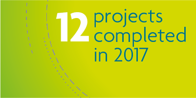 12 projects completed in 2017